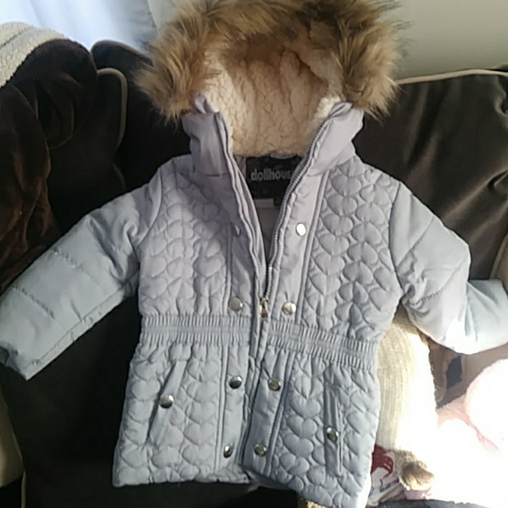NWT Girls Grey Dollhouse Coat